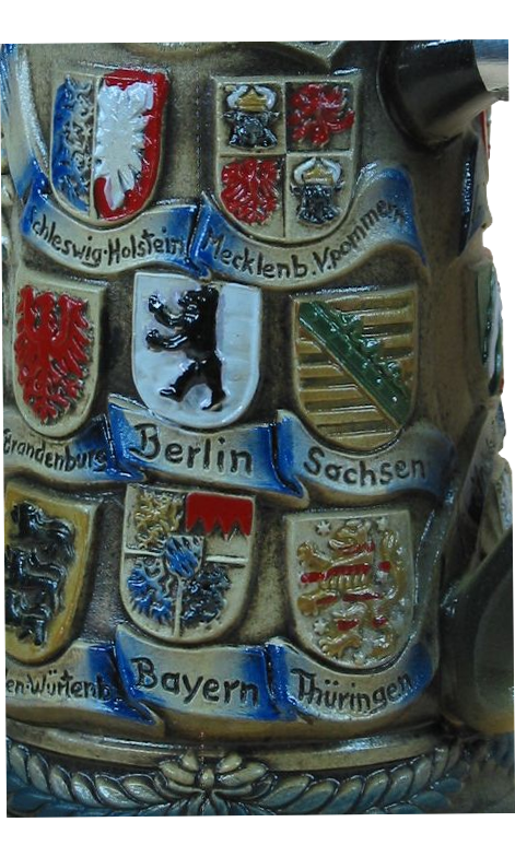 Bierkrug Deutscher Adler mit Wappen