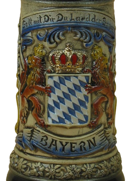 Bierkrug Bayerische Flagge